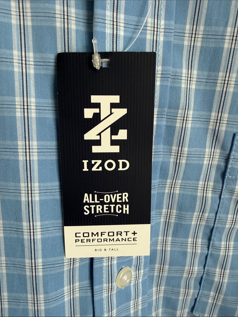 Izod Men’s Dress Shirt 2XLT Blue - Picture 2 of 4